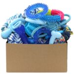 Beiker 20 Pack Puppy Chew Toys - Blue Dog Teething Toys for Puppies, Puppy Teething Rings and Ropes, Blue Rubber Toy Bundle for Small Dogs, Cute Interactive Dog Balls for Small... by Beiker