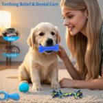 Beiker 20 Pack Puppy Chew Toys - Blue Dog Teething Toys for Puppies, Puppy Teething Rings and Ropes, Blue Rubber Toy Bundle for Small Dogs, Cute Interactive Dog Balls for Small... by Beiker