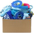 Beiker 20 Pack Puppy Chew Toys – Blue Dog Teething Toys for Puppies, Puppy Teething Rings and Ropes, Blue Rubber Toy Bundle for Small Dogs, Cute Interactive Dog Balls for Small… by Beiker