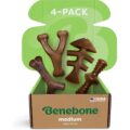 Benebone Medium 4-Pack Dog Chew Toys for Aggressive Chewers, Made in USA, 60lbs and Under by Benebone