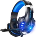 BENGOO G9000 Stereo Gaming Headset for PS4 PC Xbox One PS5 Controller, Noise Cancelling Over Ear Headphones with Mic, LED Light, 7.1 Surround Sound, Soft Memory Earmuffs for… by BENGOO