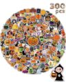 Benresive 300 Pcs Halloween Stickers for Kids – Bulk Halloween Crafts Party Favors, Goody Bag Stuffers, Waterproof Vinyl Laptop & Water Bottle Stickers by Benresive