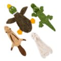 Best Pet Supplies Squeaky Dog Toys with Soft Durable Fabric for Small, Medium and Large Pets Interactive Toy for Indoor Play, Supports Active Biting and Play – 4 Figures, Small by Best Pet Supplies