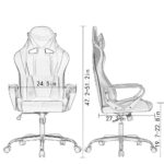 BestOffice High-Back Gaming Chair PC Office Chair Computer Racing Chair PU Desk Task Chair Ergonomic Executive Swivel Rolling Chair with Lumbar Support for Back Pain Women,... by BestOffice
