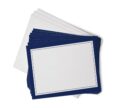 Blank Border Flat Note Cards with Envelopes – 40 Classic Flat Cards with Envelopes – Blank Simple Paneled Non Folding Cards For Business Professional & Formal Events (Blue) by Hill Valley Greetings