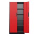 Bonusall 72″ Metal Garage Storage Cabinet, 2 Locking Doors & 4 Adjustable Shelves Tall Storage, Heavy Duty Steel Tool Cabinet for Home, Office, Warehouse, School (Black Red) by Bonusall