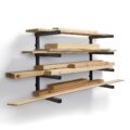 Bora 4-Level Lumber Storage Rack Wood and Garage Organization Space-Saving Metal Shelf for Pipes, Boards, Plywood, and Building Materials – PBR-004B Black Gray by BORA