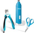 BOSHEL 3-Piece Professional Pet Grooming Tools Set – Include Dog & Cat Nail Clippers with Safety Guards – Rechargeable 2-Speed Pet Nail Grinder – Clippers Feature Razor-Sharp… by Boshel