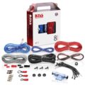 BOSS Audio Systems KIT2 8 Gauge Complete Car Amplifier Installation Wiring Kit with Power Cables, Ground Cables, Turn-On Wire, Speaker Wire, Terminals by BOSS Audio Systems