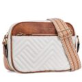 BOSTANTEN Quilted Crossbody Bags for Women Vegan Leather Purses Small Shoulder Handbags with Wide Strap by BOSTANTEN