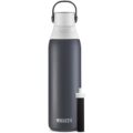 Brita Stainless Steel Premium Filtering Water Bottle, BPA-Free, Reusable, Insulated, Replaces 300 Plastic Water Bottles, Filter Lasts 2 Months or 40 Gallons, Includes 1 Filter,… by BRITA