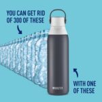 Brita Stainless Steel Premium Filtering Water Bottle, BPA-Free, Reusable, Insulated, Replaces 300 Plastic Water Bottles, Filter Lasts 2 Months or 40 Gallons, Includes 1 Filter,... by BRITA