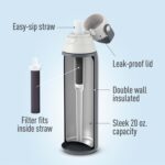 Brita Stainless Steel Premium Filtering Water Bottle, BPA-Free, Reusable, Insulated, Replaces 300 Plastic Water Bottles, Filter Lasts 2 Months or 40 Gallons, Includes 1 Filter,... by BRITA
