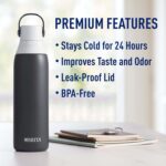 Brita Stainless Steel Premium Filtering Water Bottle, BPA-Free, Reusable, Insulated, Replaces 300 Plastic Water Bottles, Filter Lasts 2 Months or 40 Gallons, Includes 1 Filter,... by BRITA