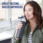 Brita Stainless Steel Premium Filtering Water Bottle, BPA-Free, Reusable, Insulated, Replaces 300 Plastic Water Bottles, Filter Lasts 2 Months or 40 Gallons, Includes 1 Filter,... by BRITA