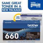Brother Genuine High Yield Toner Cartridge, TN660, Replacement Black Toner, Page Yield Up to 2,600 Pages, Amazon Dash Replenishment Cartridge, Black, 1 pack by Brother