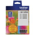 Brother Genuine LC30113PKS 3-Pack Standard Yield Color Ink Cartridges, Page Yield Up to 200 Pages/Cartridge Includes Cyan, Magenta and Yellow, LC3011 by Brother
