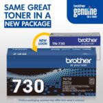 Brother Genuine Standard Yield Toner Cartridge, TN730, Replacement Black Toner, Page Yield Up To 1,200 Pages, Amazon Dash Replenishment Cartridge,1 Pack by Brother