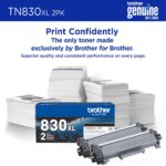 Brother Genuine TN830XL 2PK Black High Yield Printer Toner Cartridge 2-Pack – Print up to 3,000 Pages Each(1) by Brother