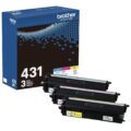 Brother TN-431 3PK, Cyan, Magenta, Yellow, Standard Yield, Model: TN4313PK by Brother