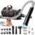 Bunfly Dog Grooming Kit with 13000kpa Strong Grooming & Vacuum Suction 99% Pet Hair,3L Capacity,11 Grooming Tools Dogs Cats and Other Animals,Home and Car Cleaning -Black by Bunfly