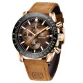 BY BENYAR Watch for Men Analog Quartz Chronograph Waterproof Luminous Designer Mens Wrist Watches Business Work Sport Casual Dress Watch with Silicone Strap Elegant Gifts for Men by BY BENYAR