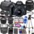Canon EOS 2000D / Rebel T7 DSLR Camera w/EF-S 18-55mm f/3.5-5.6 Lens 3 Lens Kit: 128GB Memory + Wide Angle + Telephoto + Flash (Renewed) by Amazon Renewed