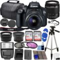 Canon EOS 2000D / Rebel T7 DSLR Camera w/EF-S 18-55mm f/3.5-5.6 Lens 3 Lens Kit: 128GB Memory + Wide Angle + Telephoto + Flash (Renewed) by Amazon Renewed