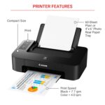 Canon TS202 Inkjet Photo Printer, Black (USB Required, not Included) by Canon