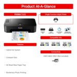 Canon TS202 Inkjet Photo Printer, Black (USB Required, not Included) by Canon