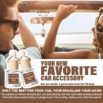 Car Air Freshener Hanging 2 Pack,Mahogany Teakwood Essential Oil Diffuser for Car, Car Air Freshener Cute, 45+ days Long Lasting Air Freshener for Car And Women, car accessories... by C CLASSY PERSONALIZED JEWELRY