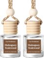 Car Air Freshener Hanging 2 Pack,Mahogany Teakwood Essential Oil Diffuser for Car, Car Air Freshener Cute, 45+ days Long Lasting Air Freshener for Car And Women, car accessories… by C CLASSY PERSONALIZED JEWELRY