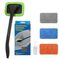 Car Windshield Cleaning Tool, Windshield Cleaner with 4 Washable and Reusable Microfiber Pads and Extendable Handle, for Auto Glass Wiper by SoSickWithIt
