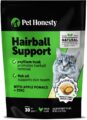 Cat Hairball Support Crunchy & Creamy Chews, Hairball Remedy Treats, Cat Furball Treatment, Supports Skin & Coat, Vitamins for Digestion, Chicken (30-Day Supply) by Pet Honesty