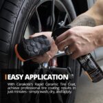 CERAKOTE Rapid Ceramic Tire Coat – Showroom New Tire Shine – Deep Tire Black Finish – Lasts Up to 10x Longer – No Sling, Non-Greasy Ceramic Tire Coating for Car, Truck & SUV –... by CERAKOTE