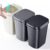 CEROELDA 3 Pack Bathroom Trash Can with Lid, 10L/2.6 Gal Small Garbage Can with Press Top Lid, Slim Plastic Waste Basket for Toilet, Office, Bedroom (Muti 1, 3 Pack) by CEROELDA