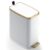 CEROELDA Small Bathroom Trash Can with Lid Soft Close-5L/1.3 Gal Slim Garbage Can-Metal Step Wastebasket-Rectangle Narrow Waste Bin for Office, Bedroom, Toilet, Live Room (White) by CEROELDA