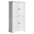 ChooChoo Bathroom Floor Cabinet, Modern Bathroom Storage Cabinet with 4 Doors and Adjustable Shelves, Freestanding Cupboard for Living Room, White by ChooChoo