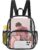 Clear Backpack for Stadium Events Clear Backpack 12x12x6 with Front Pocket for Concert Sport Fashion Women Backpack Events Work Travel by Busiuw