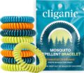 Cliganic 10 Pack Mosquito Repellent Bracelets for Adults & Kids – Natural DEET-Free Bands, Individually Wrapped by Cliganic
