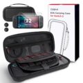 CoBak Large Capacity Carrying Case for Nintendo Switch 2 (2025) – 3 in 1 Accessories Bundle with 2 Screen Protectors, Thumb Grip Caps, 24 Game Cartridges, Hard Shell Portable… by CoBak