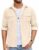 COOFANDY Men’s Button Down Waffle Shirt Jacket Casual Long Sleeve Shacket Lightweight Overshirts with Flap Pockets by COOFANDY