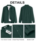 COOFANDY Men's Button Down Waffle Shirt Jacket Casual Long Sleeve Shacket Lightweight Overshirts with Flap Pockets by COOFANDY