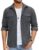 COOFANDY Men’s Button Down Waffle Shirt Jacket Casual Long Sleeve Shacket Lightweight Overshirts with Flap Pockets by COOFANDY