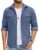 COOFANDY Men’s Button Down Waffle Shirt Jacket Casual Long Sleeve Shacket Lightweight Overshirts with Flap Pockets by COOFANDY