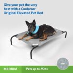 Coolaroo Original Elevated Dog Bed - Breathable Off-The-Ground Pet Bed with Cooling Fabric, Joint Relief & Moisture-Resistant Fabric, 100% Recyclable, Easy Clean, Grey, Medium by Coolaroo