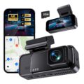 COOLCRAZY 4K Dash Cam Front, Built-in WiFi GPS, Dash Camera for Cars, 3.2″ IPS Screen Dashcam with App Control, Free 32G Card, 170°Wide Angle, 24H Parking Mode, WDR, Night… by COOLCRAZY