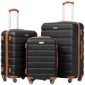 Coolife Luggage 3 Piece Set Suitcase Spinner Hardshell Lightweight TSA Lock by Coolife