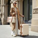 COOLIFE Luggage Carry On Luggage Suitcase Softside Wheeled Luggage Lightweight Rolling Travel Bag, White, 3 Piece Set (DB/TB/20), Luggage Set with Bags by Coolife