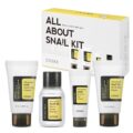 COSRX All About Snail Mucin Korean Skin Care Set, Mini Travel Essentials, Travel Size Gift Set with Snail Mucin Face Wash, Serum, Moisturizer & Eye Cream, Rejuvenating Kit by COSRX